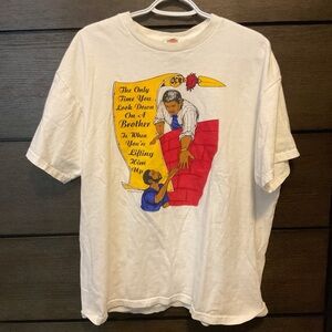 Fruit of the Loom White T-Shirt with Colorful Graphic